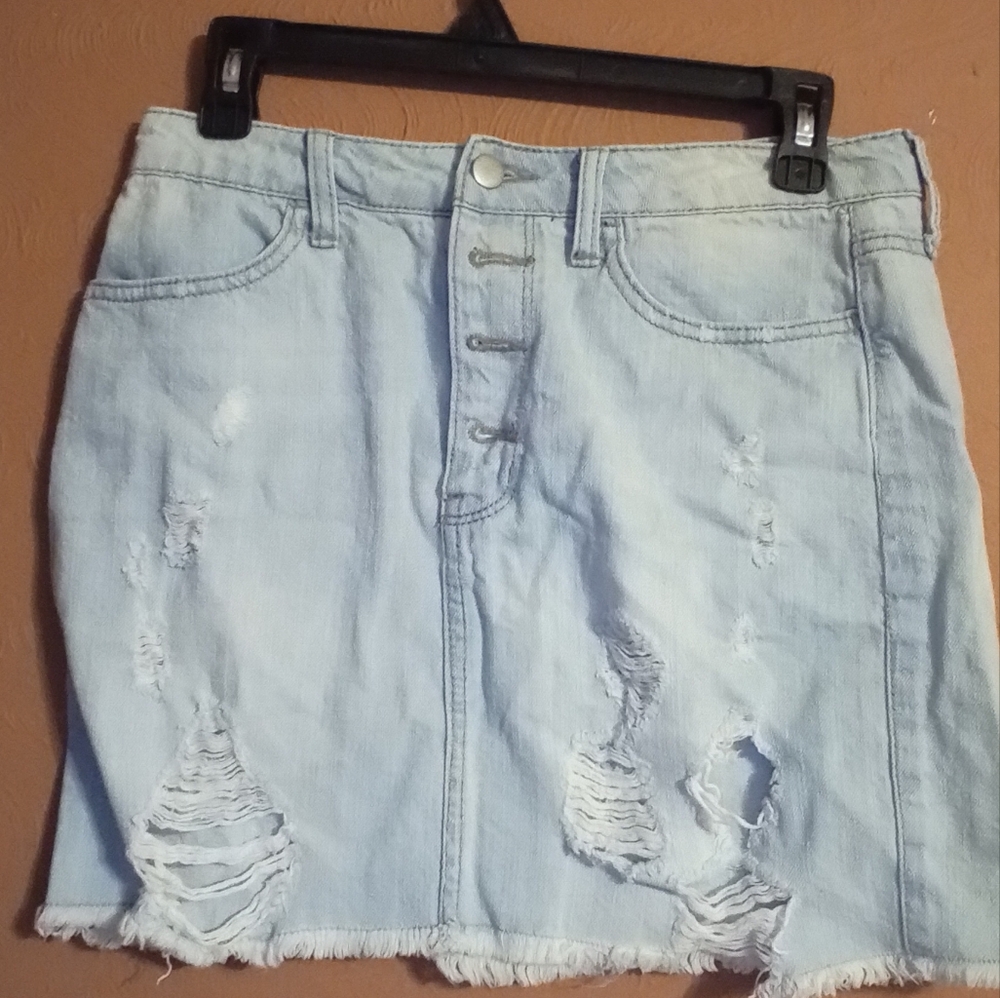 Jean mini skirt